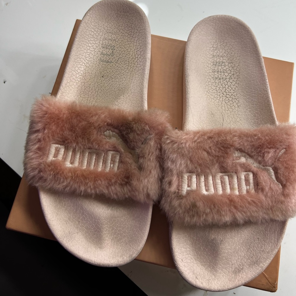 Puma X FENTY fur slides